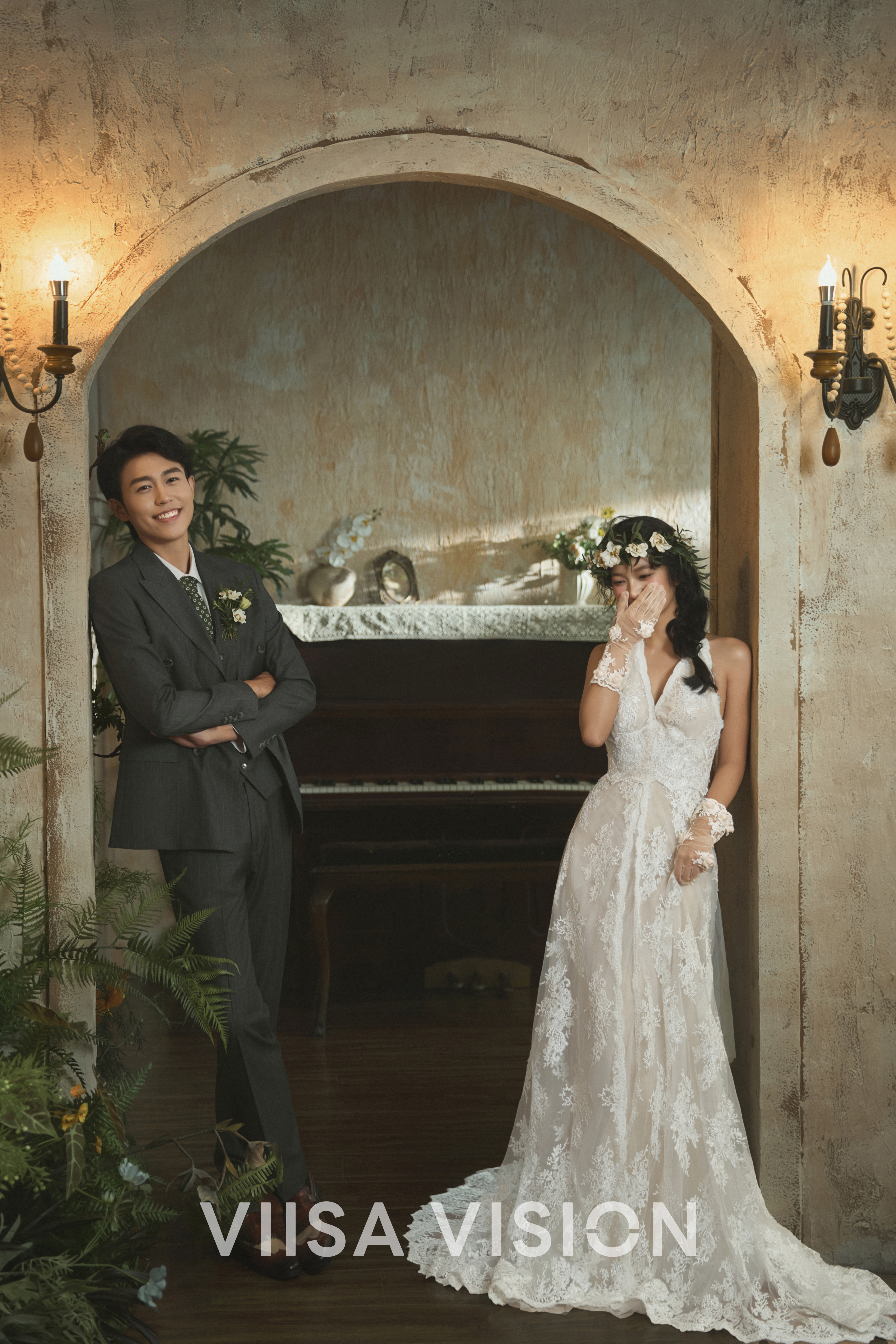 这组复古森系婚纱照直接戳中我的心巴💘