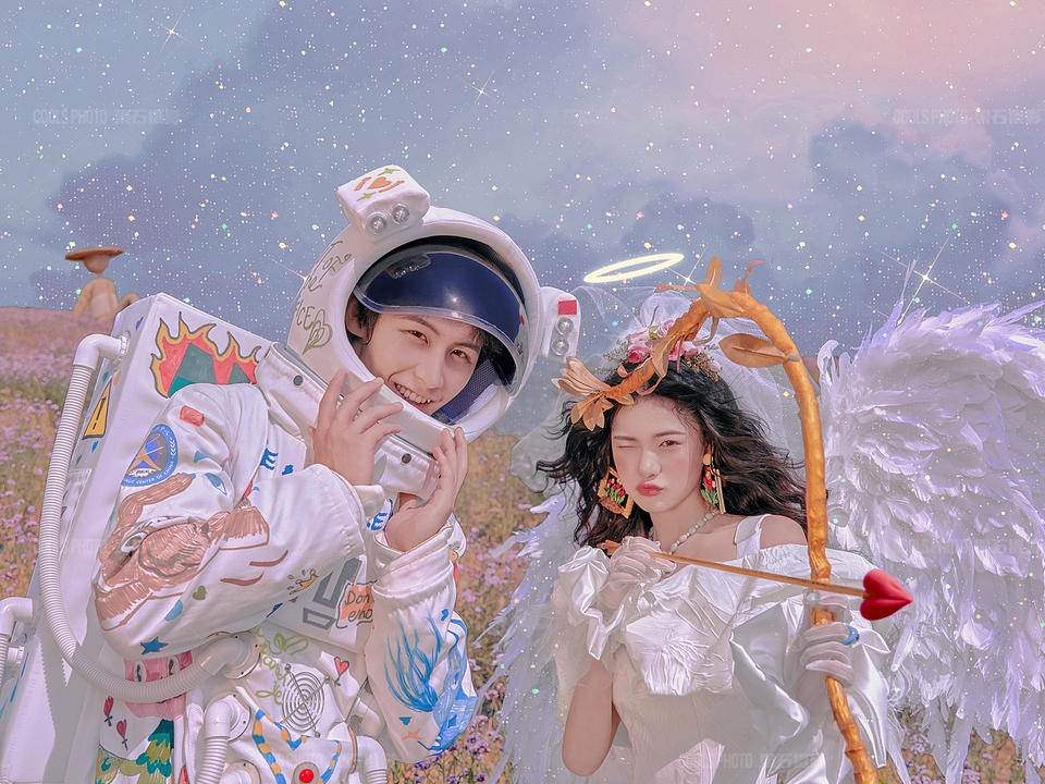【太空之恋】宇航员与天使婚纱照