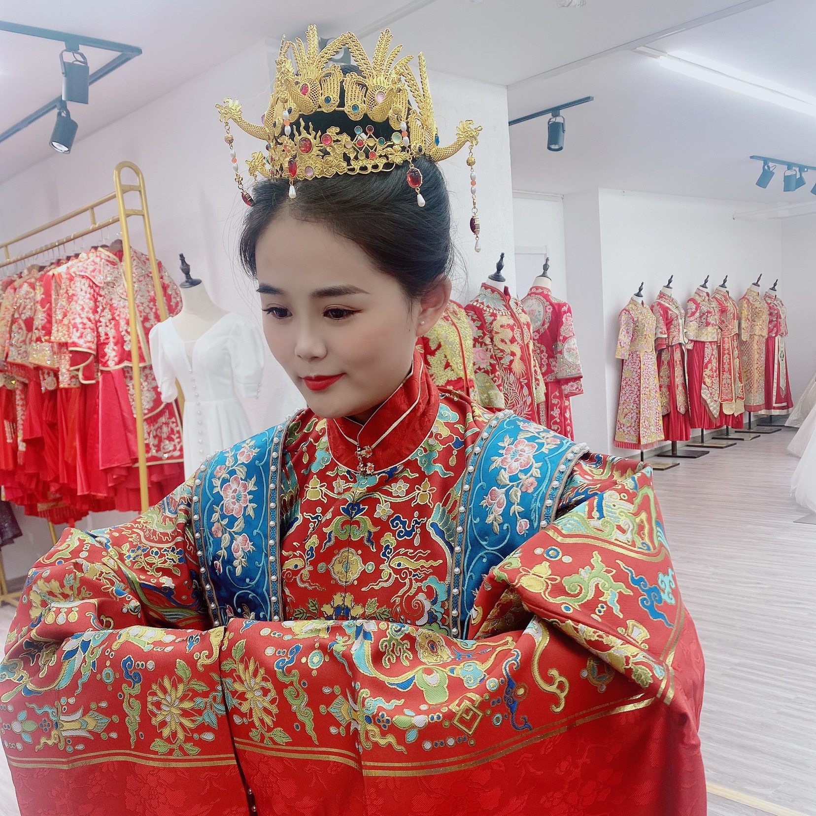 明制汉服婚礼霸气十足的妆容