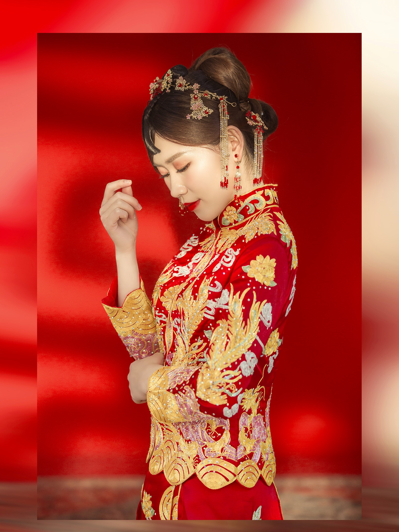【婉唐婚纱】超值租赁 齐地纱+秀禾