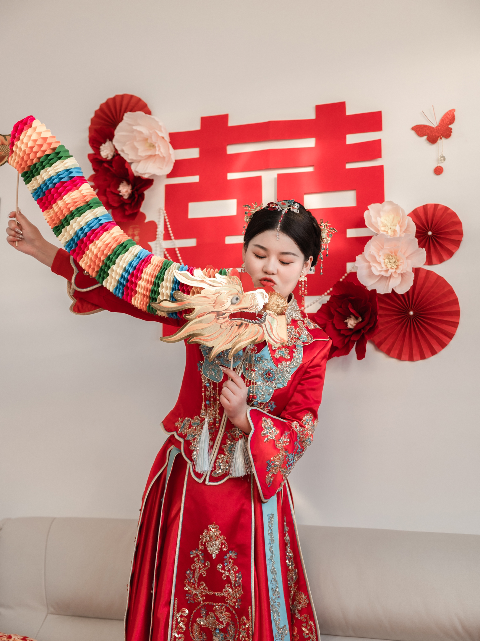 可爱的微胖新娘