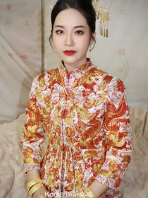 中式龙凤褂新娘造型 妆容大气典雅