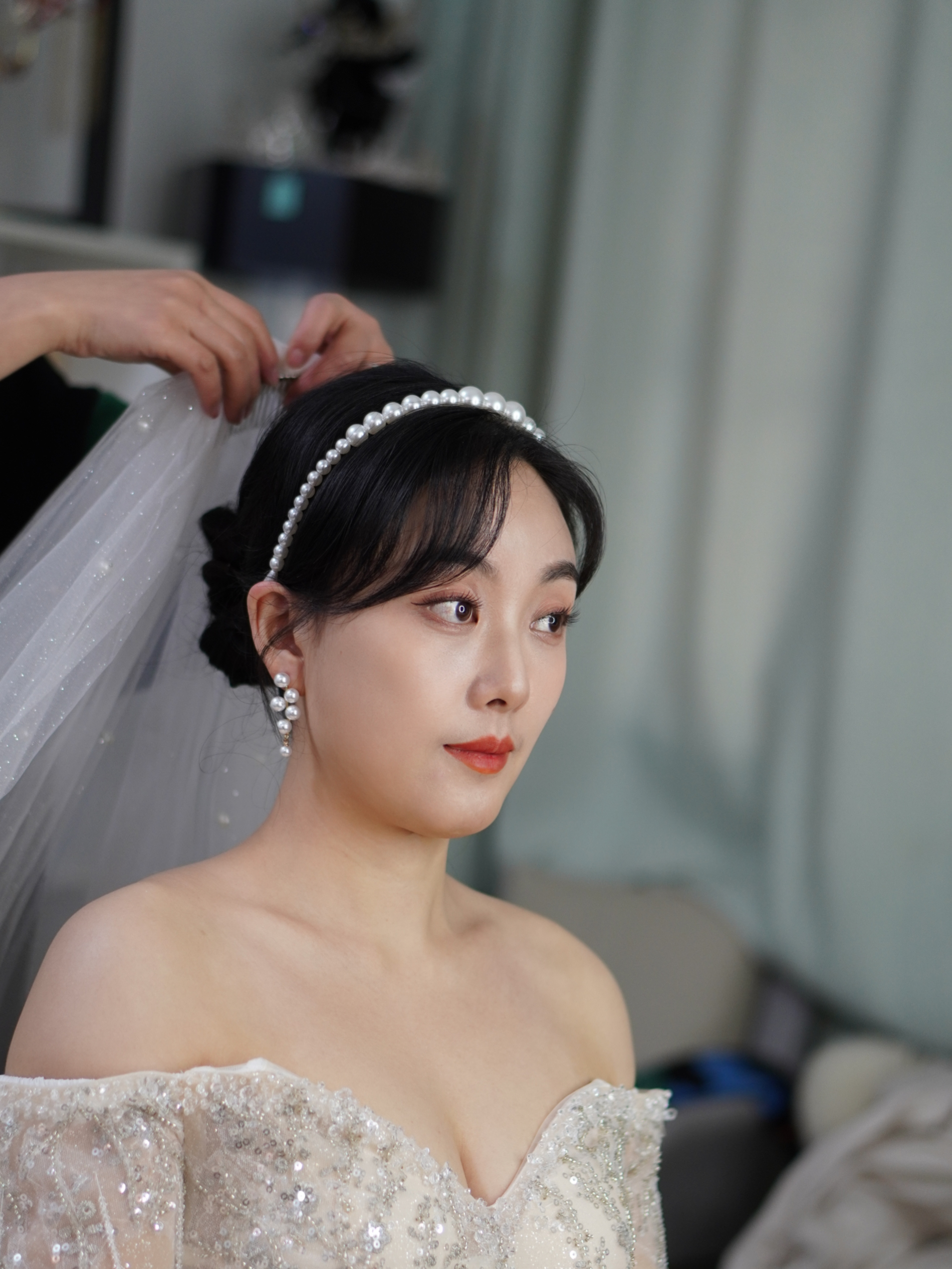 化妆师全程简约韩式新娘跟妆