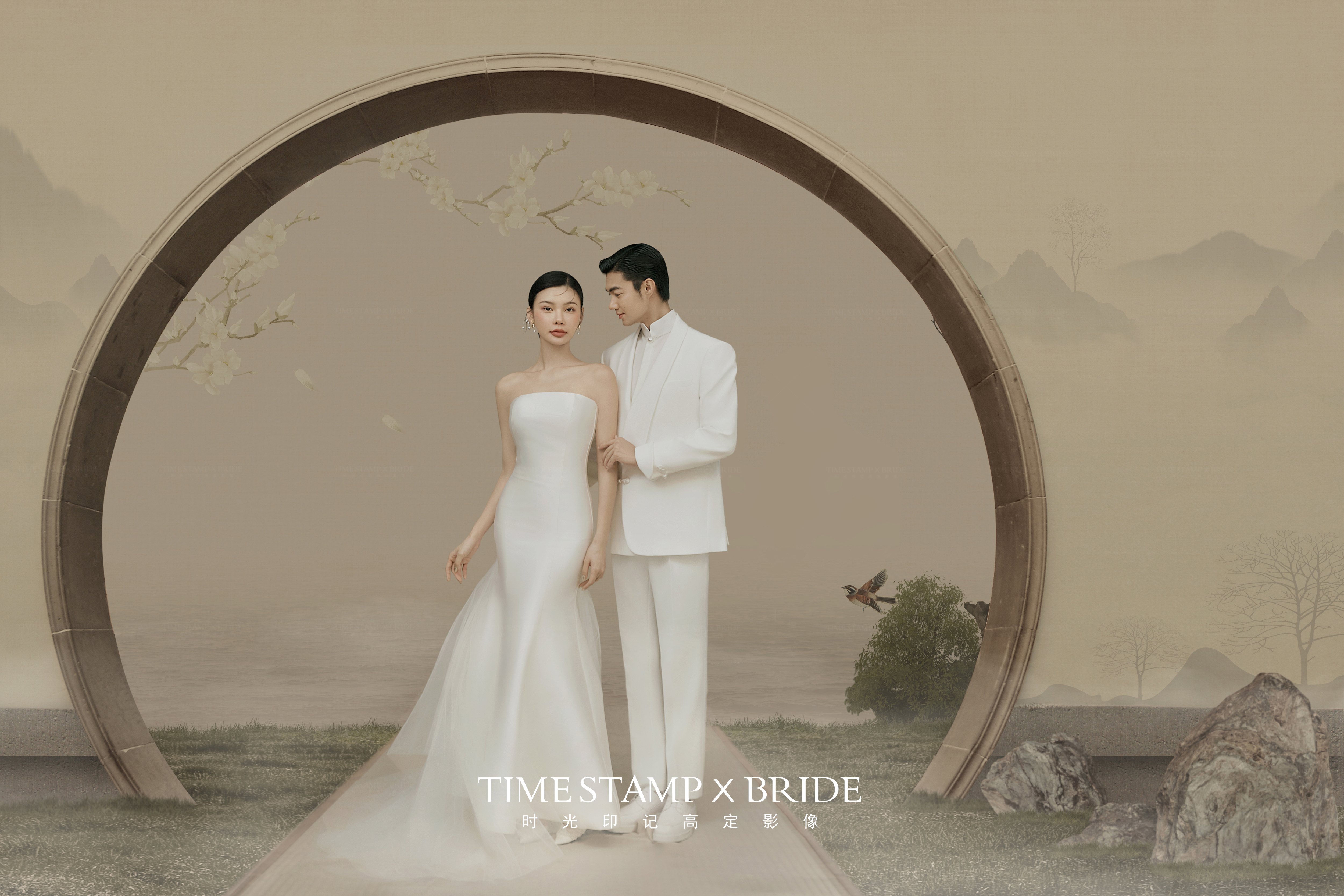 工笔画婚纱照,备婚一定要拍的风格!