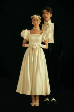 麦田摄影/室内简约高级婚纱照，十服十造一价全包