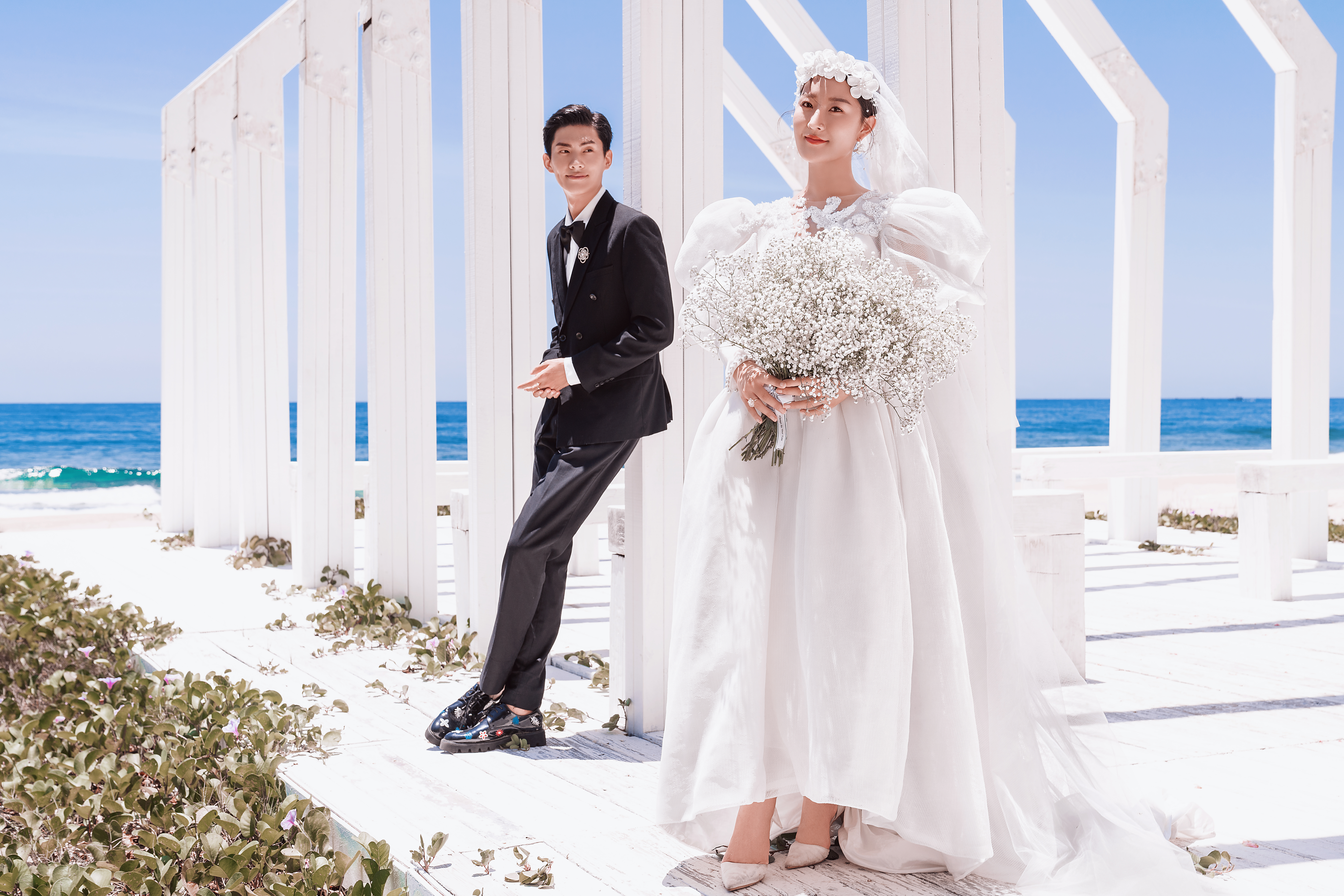 万宁陵水梦幻呆呆岛婚纱礼服目的地婚礼旅拍摄影