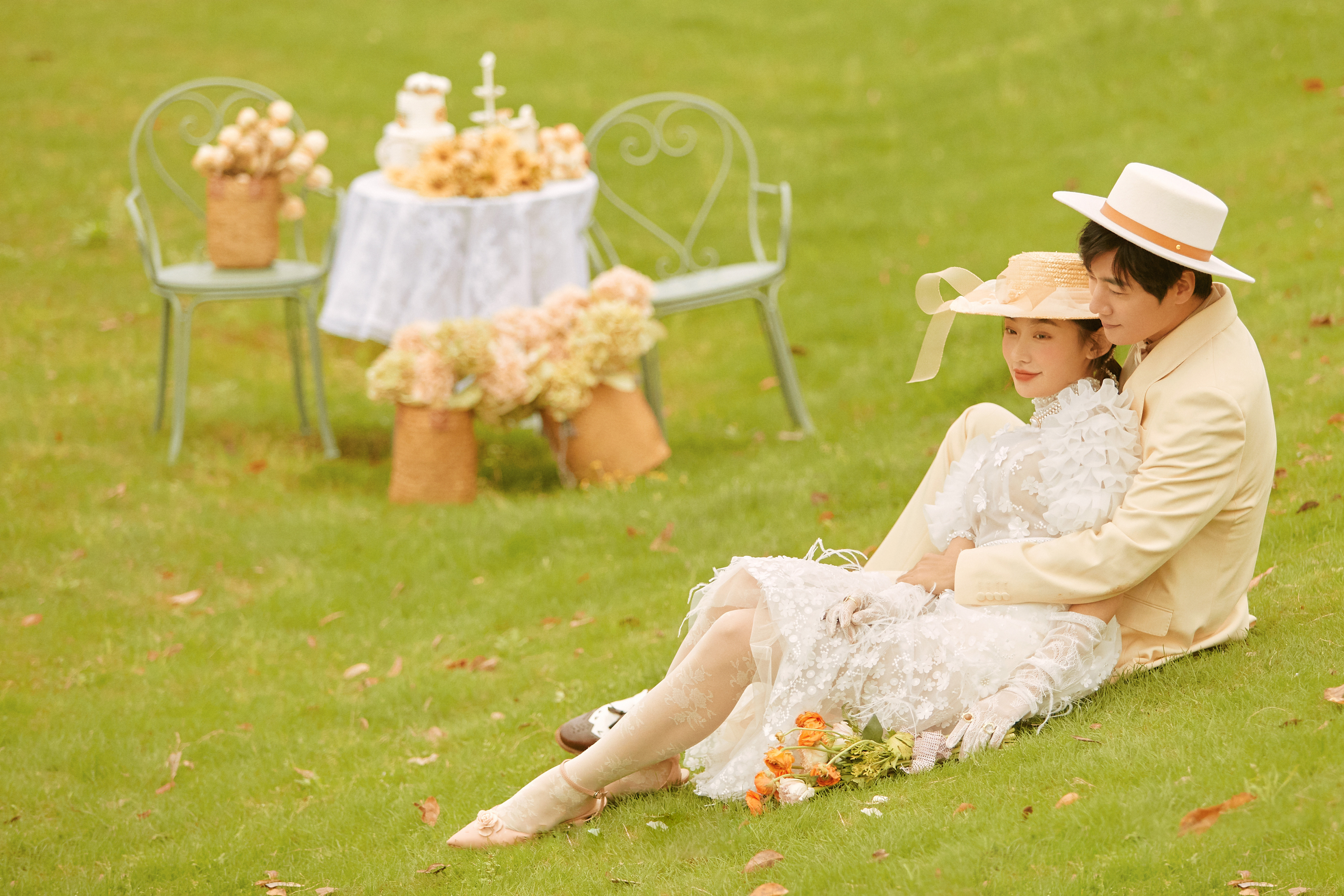送全新婚纱一套+精修46张