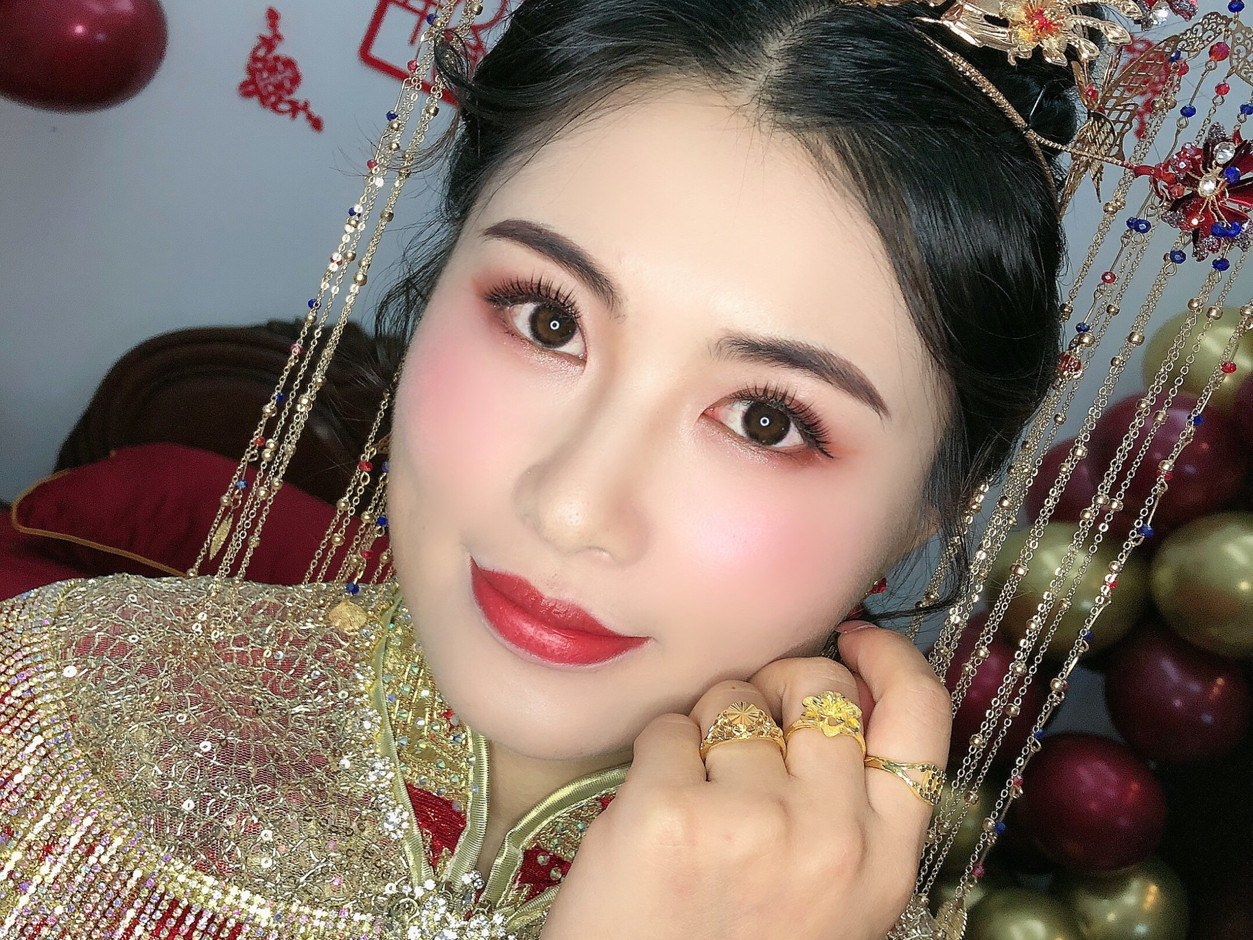 凌晨前新娘妆上门过门妆+造型