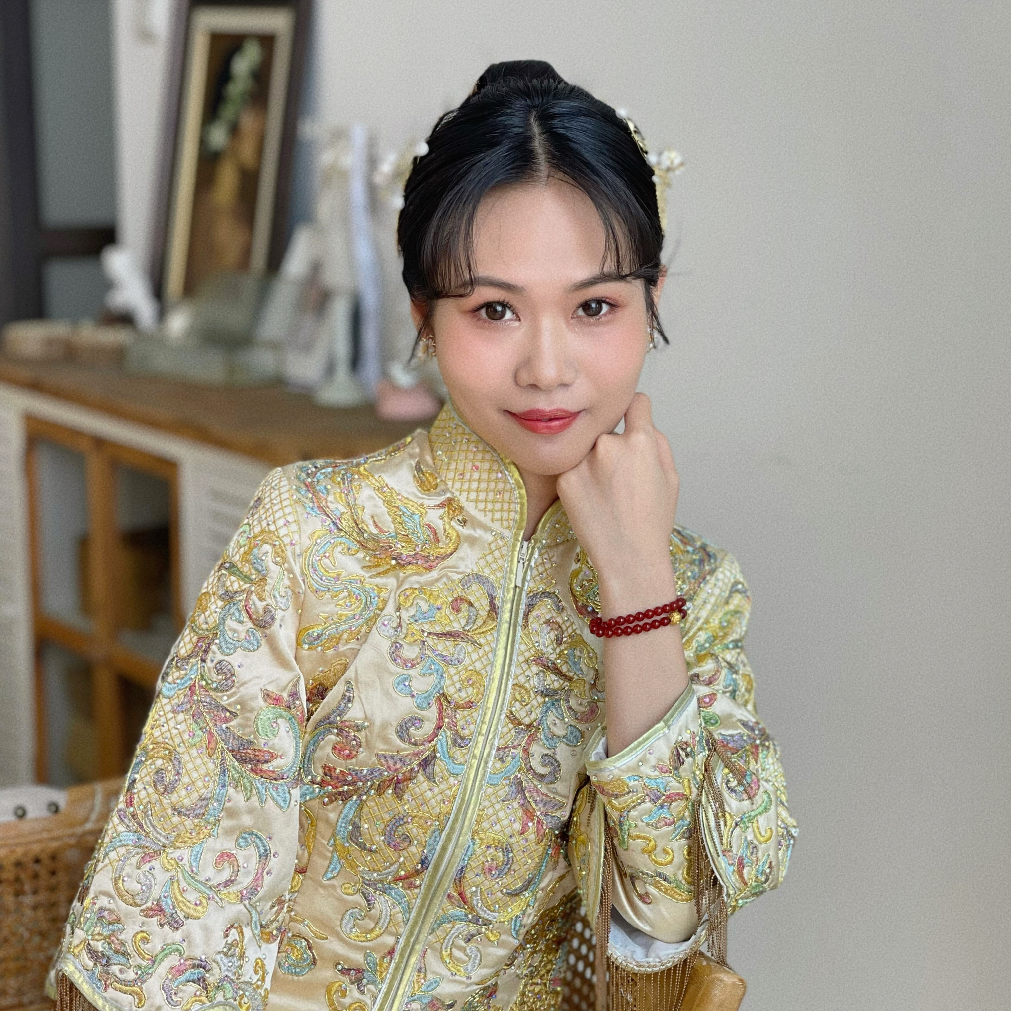 马拉裙褂新中式新娘造型，这也太清新啦吧！