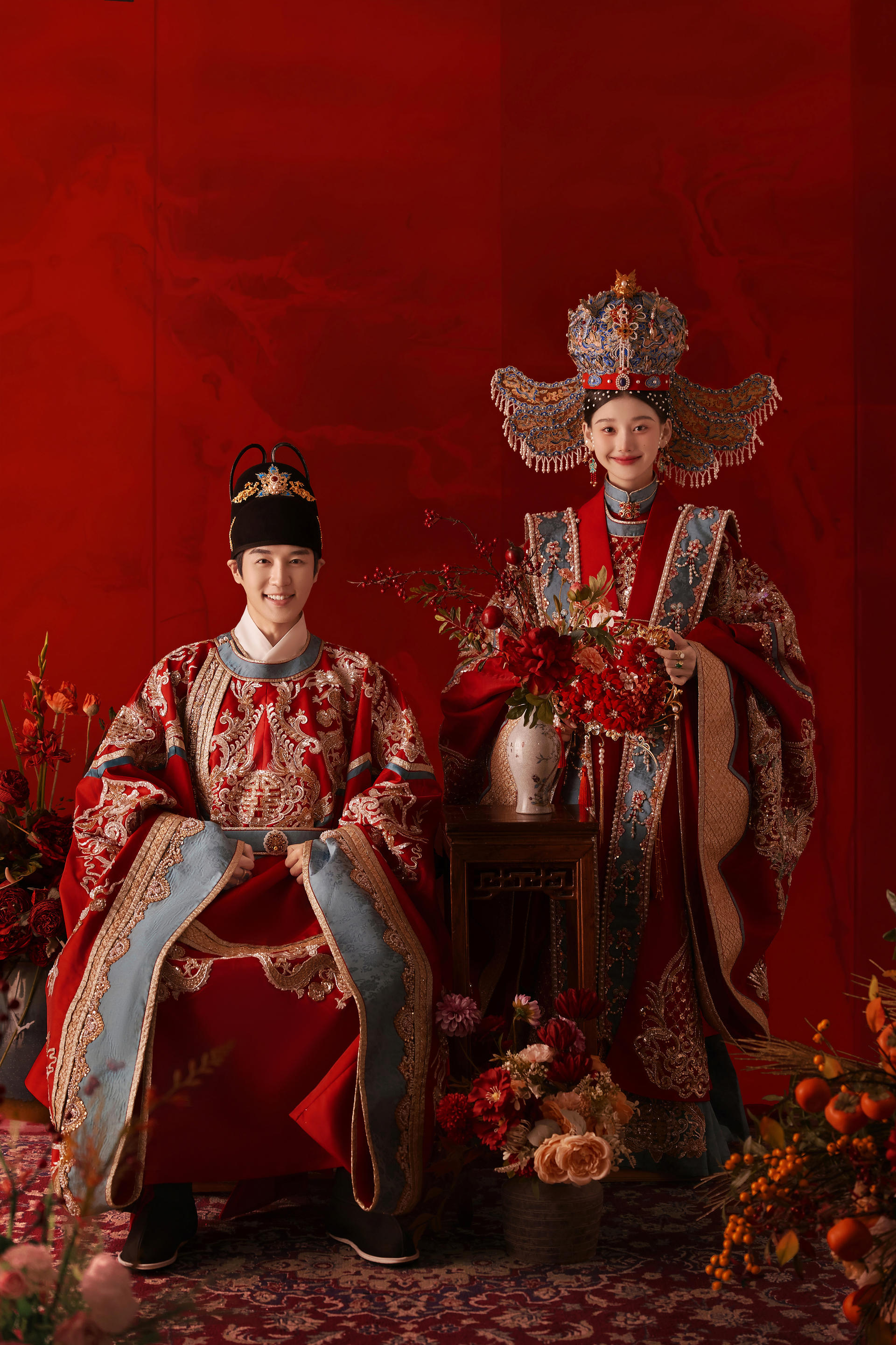 高定·中式《喜满鸿福》系列｜中式重工婚纱照