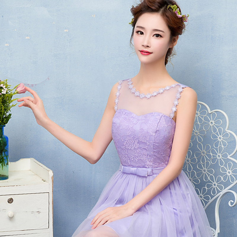 2017新款伴娘服短款秋冬季伴娘团礼服姐妹裙韩版宴会女显10