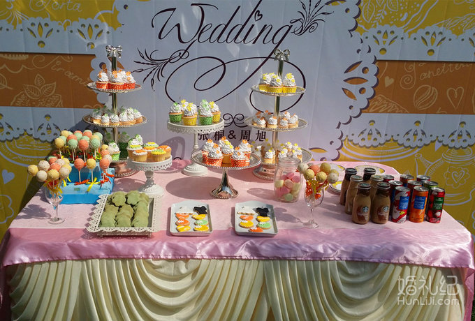 {三分钟西饼店}甜品台茶歇冷餐台 婚礼聚会生日宴