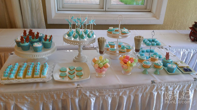 {三分钟西饼店}甜品台茶歇冷餐台 婚礼聚会生日宴