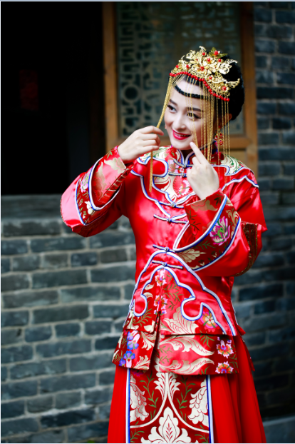 新款如意秀禾 修身秀禾 中式结婚礼服 出门服