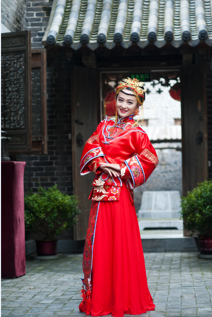 新款如意秀禾 修身秀禾 中式结婚礼服 出门服