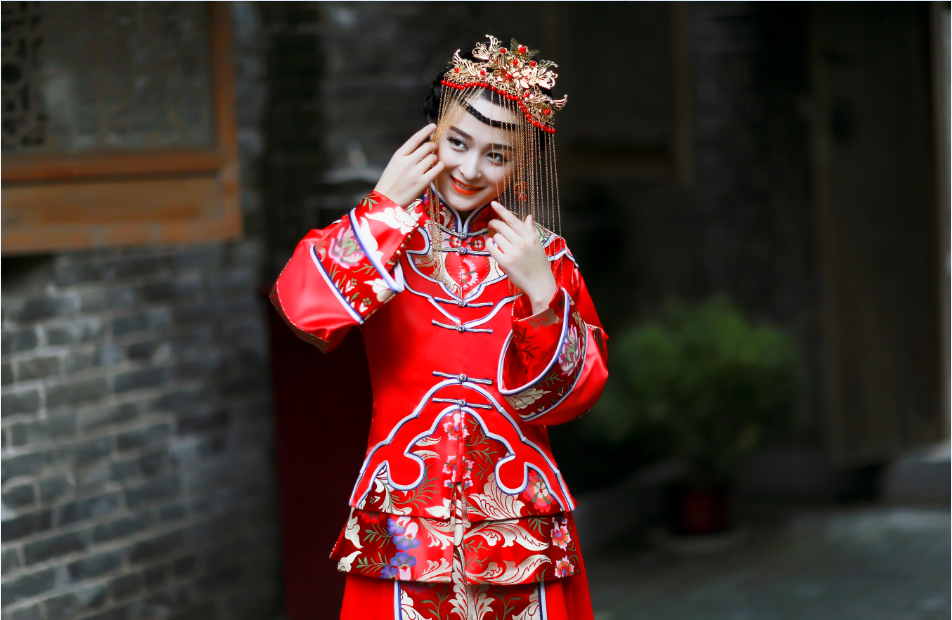 新款如意秀禾 修身秀禾 中式结婚礼服 出门服