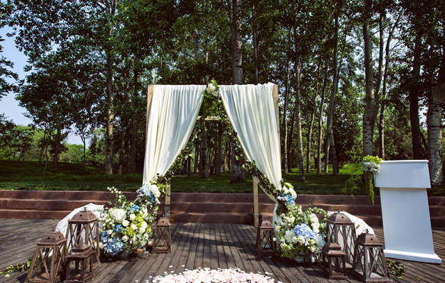 花記行简约古典白绿色婚礼