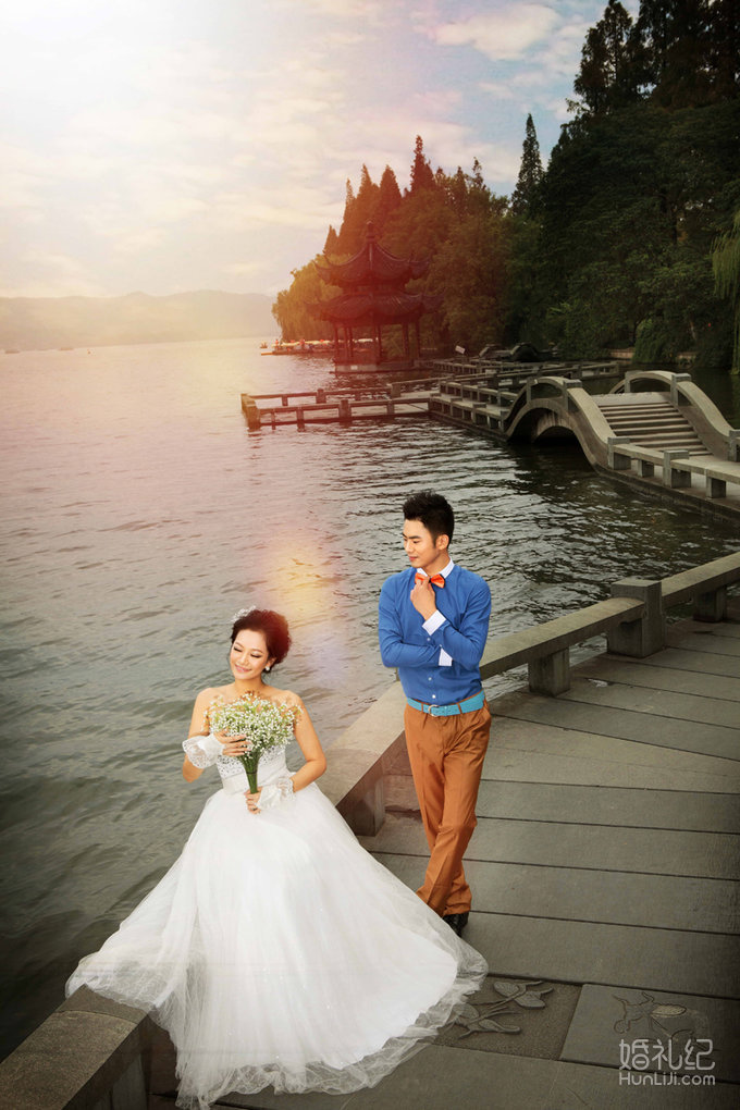 西湖婚纱照_杭州西湖图片