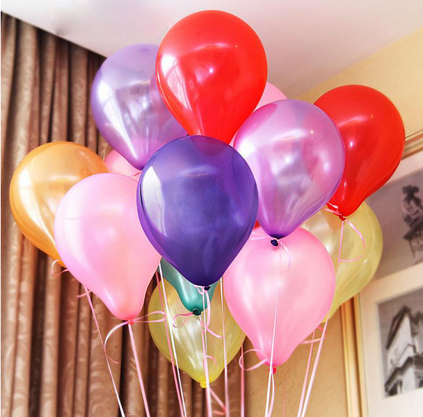【满30元包邮】珠光氢气球 婚庆装饰 生日派对创意 加厚气球