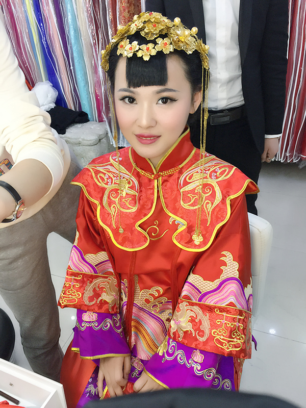 全中式古典造型的新娘纸试妆片