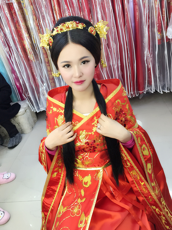 全中式古典造型的新娘纸试妆片