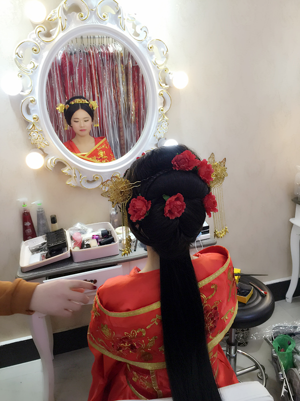 全中式古典造型的新娘纸试妆片