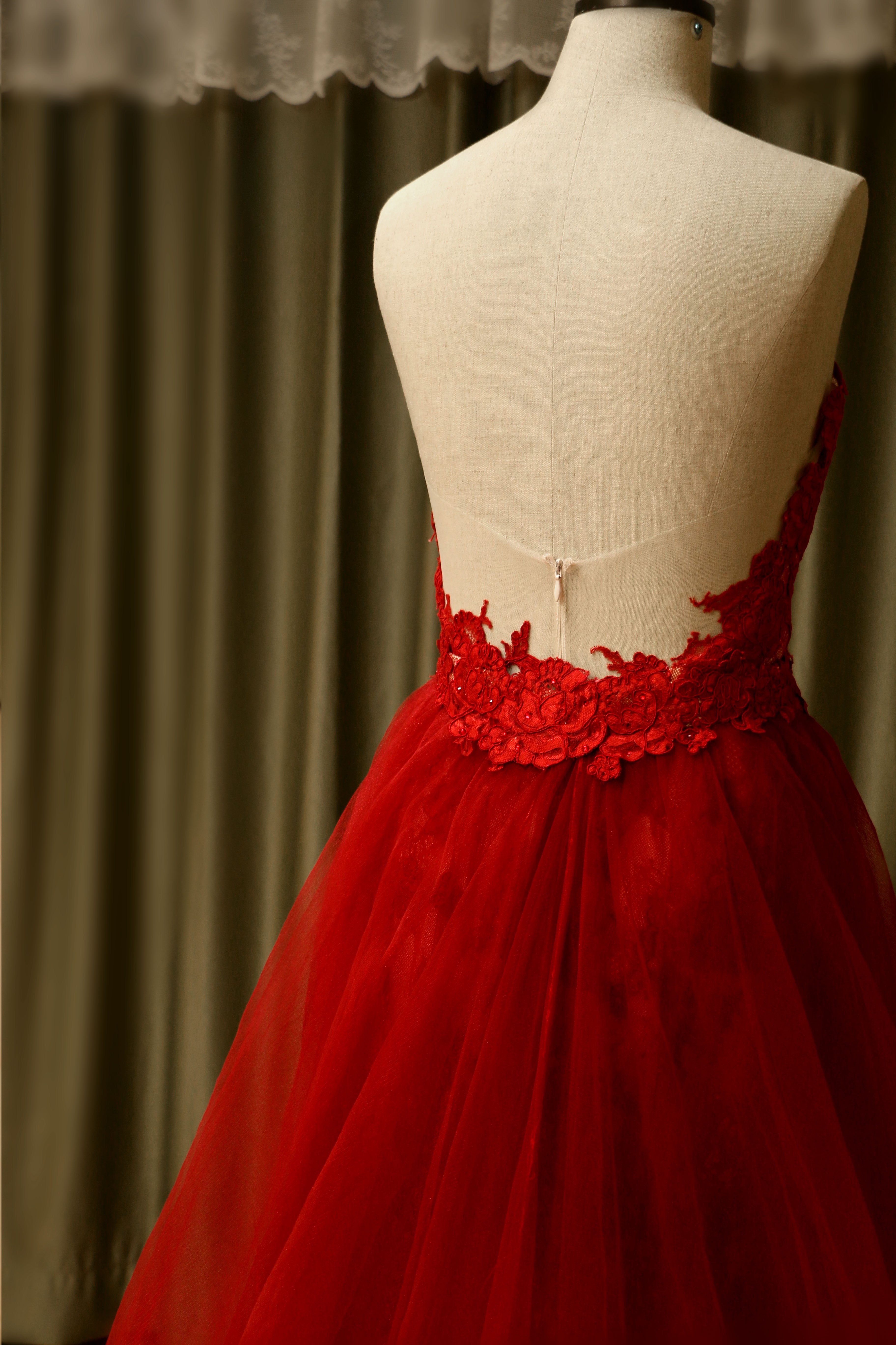 红色婚纱_红色礼服
