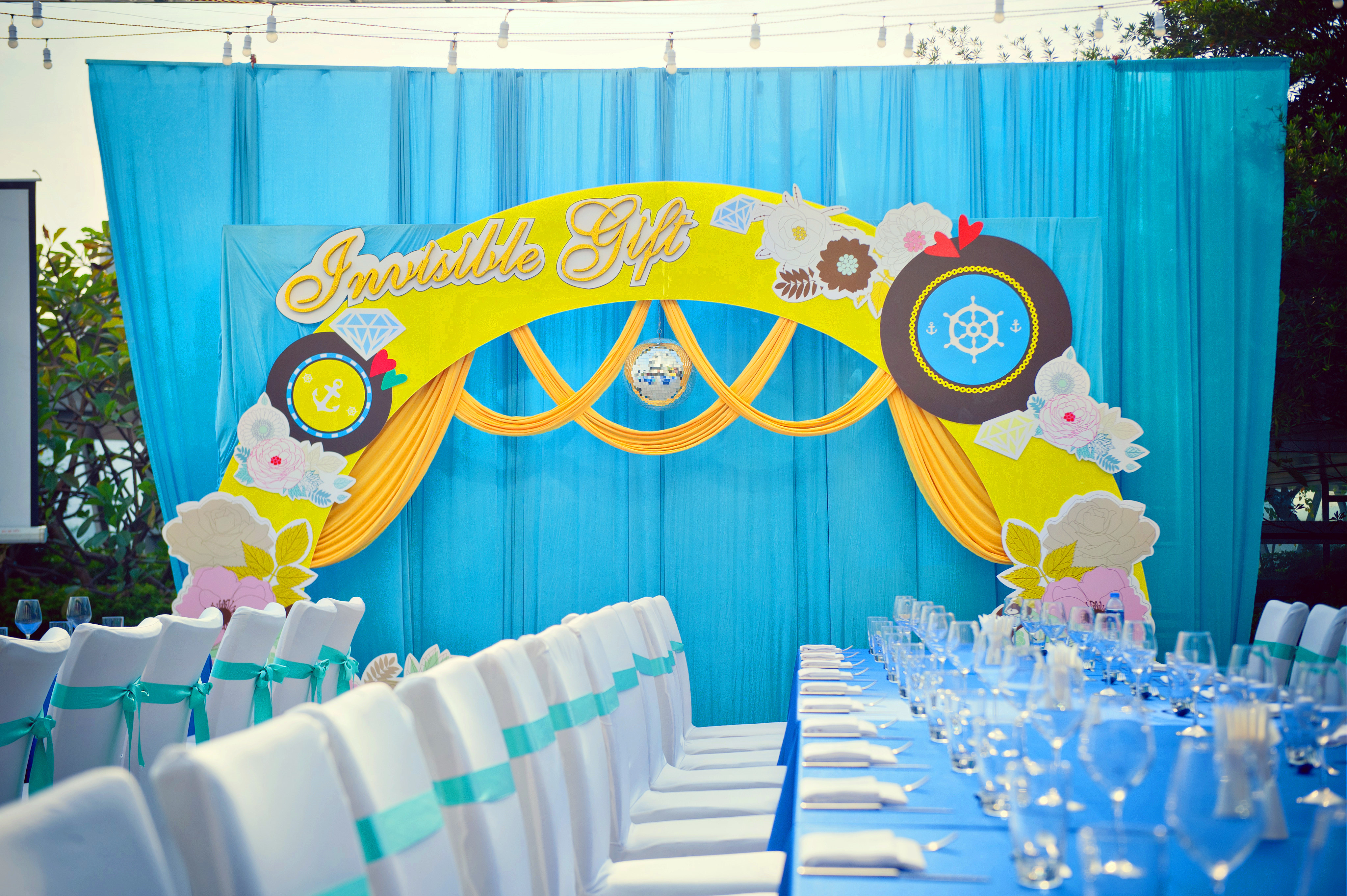 蓝色系<Invisible Gift>户外婚礼