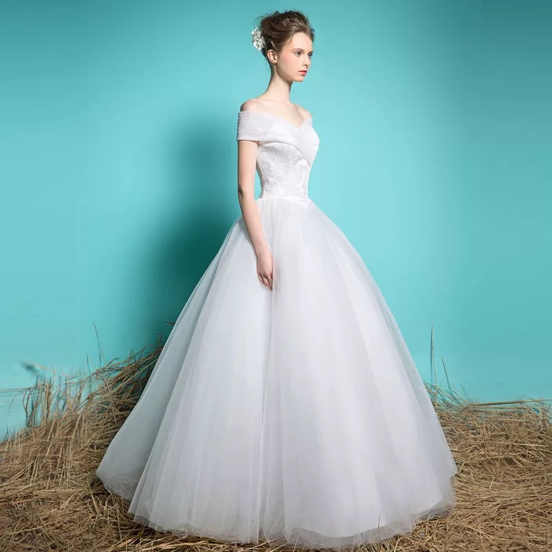 【花蔓齐地纱】简约蕾丝气质款齐地纱