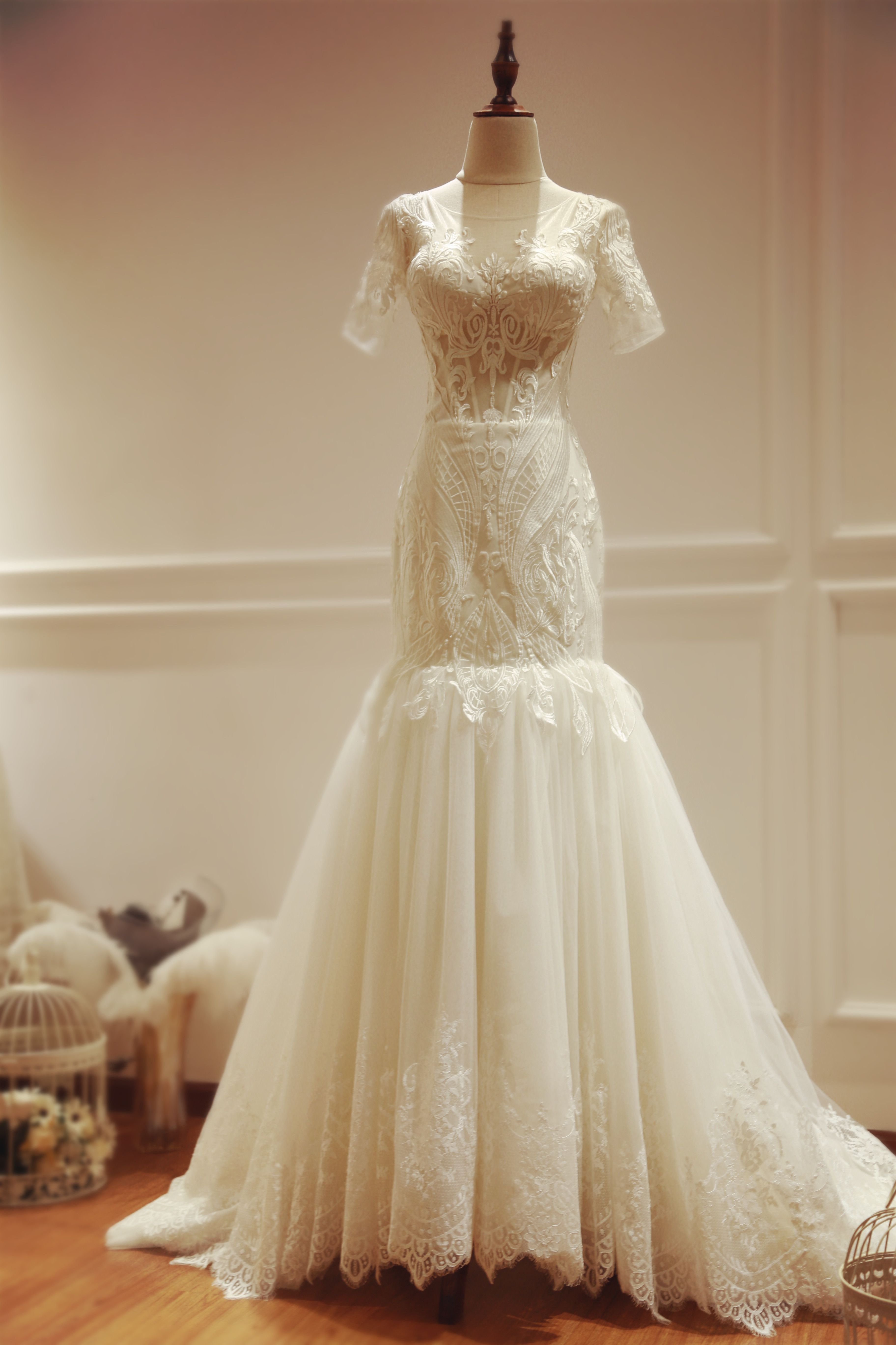 【曼芮婚纱】韩式唯美仪式纱 出门纱 -婚纱礼服【婚礼纪】