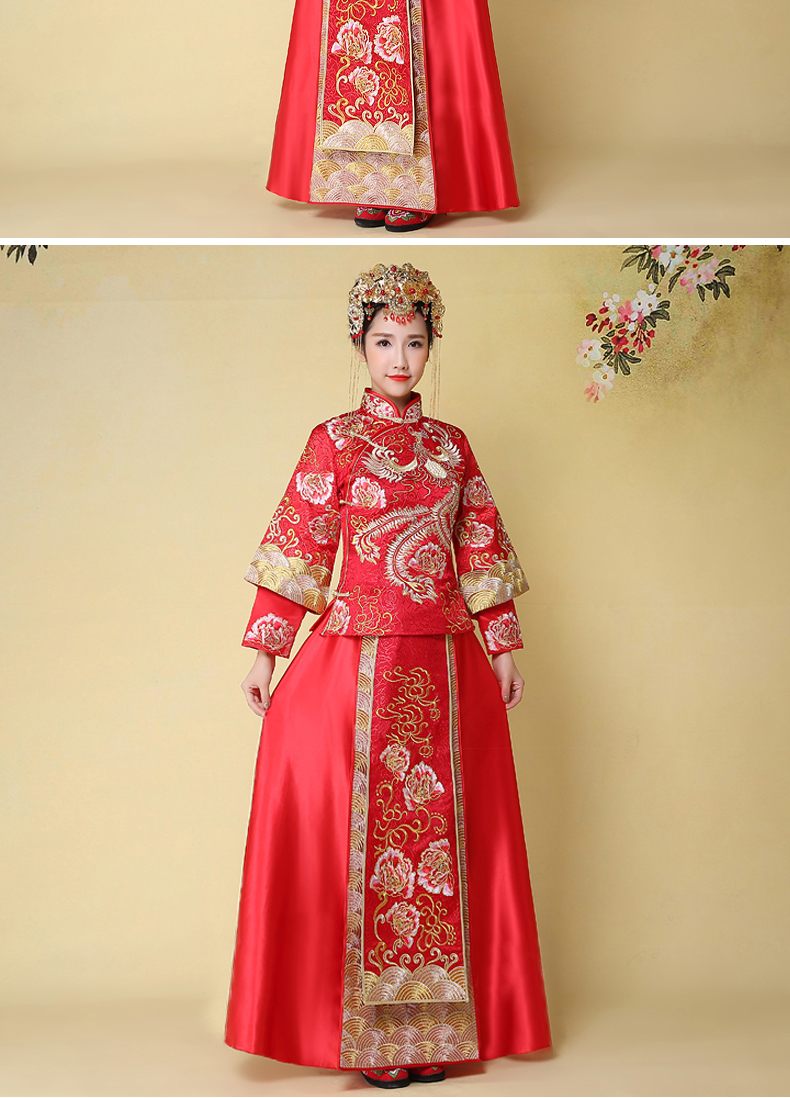 古装婚纱礼服_红色古装婚纱礼服图片(2)