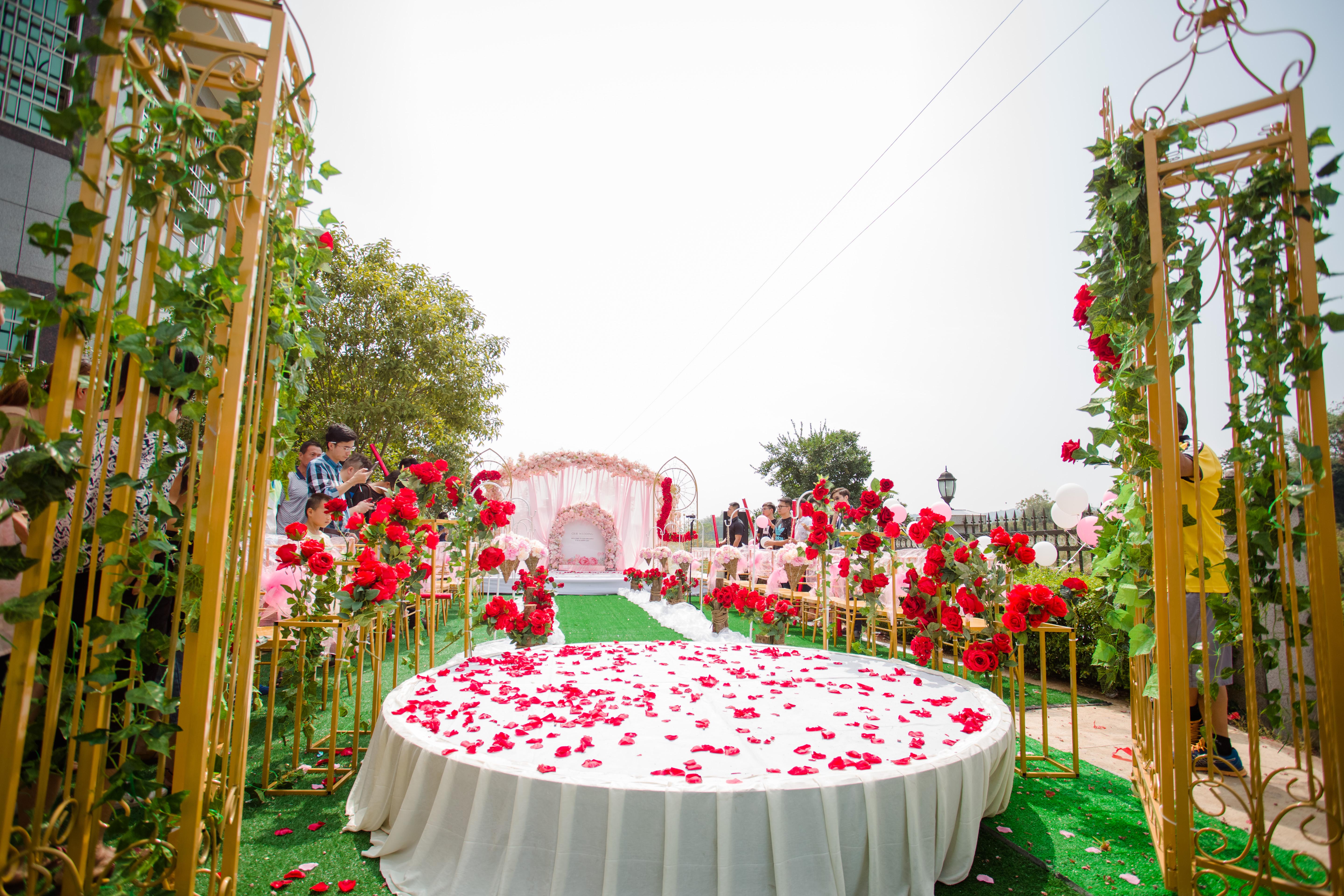 双峰走马街农村户外自家草坪婚礼 - 喜事之邦