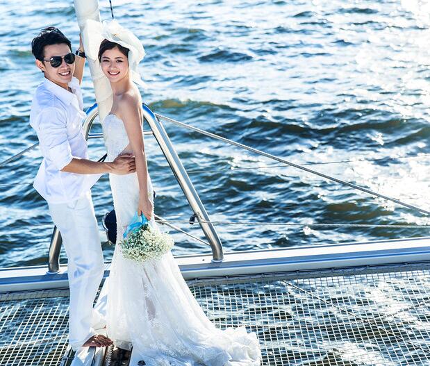 高端海景旅拍特效.抖音快手婚纱摄影拍摄