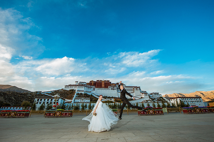 羊湖+布达拉宫旅行婚纱照