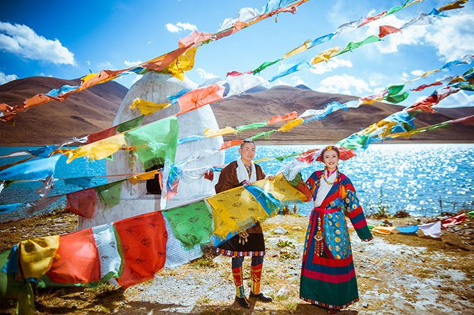 羊湖+布达拉宫旅行婚纱照