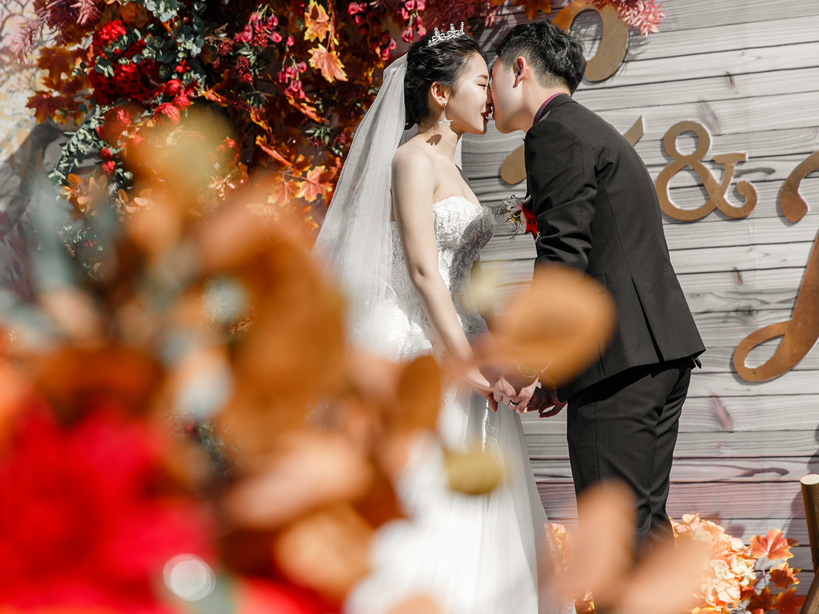 欣薇婚纱 跟妆 婚礼返图