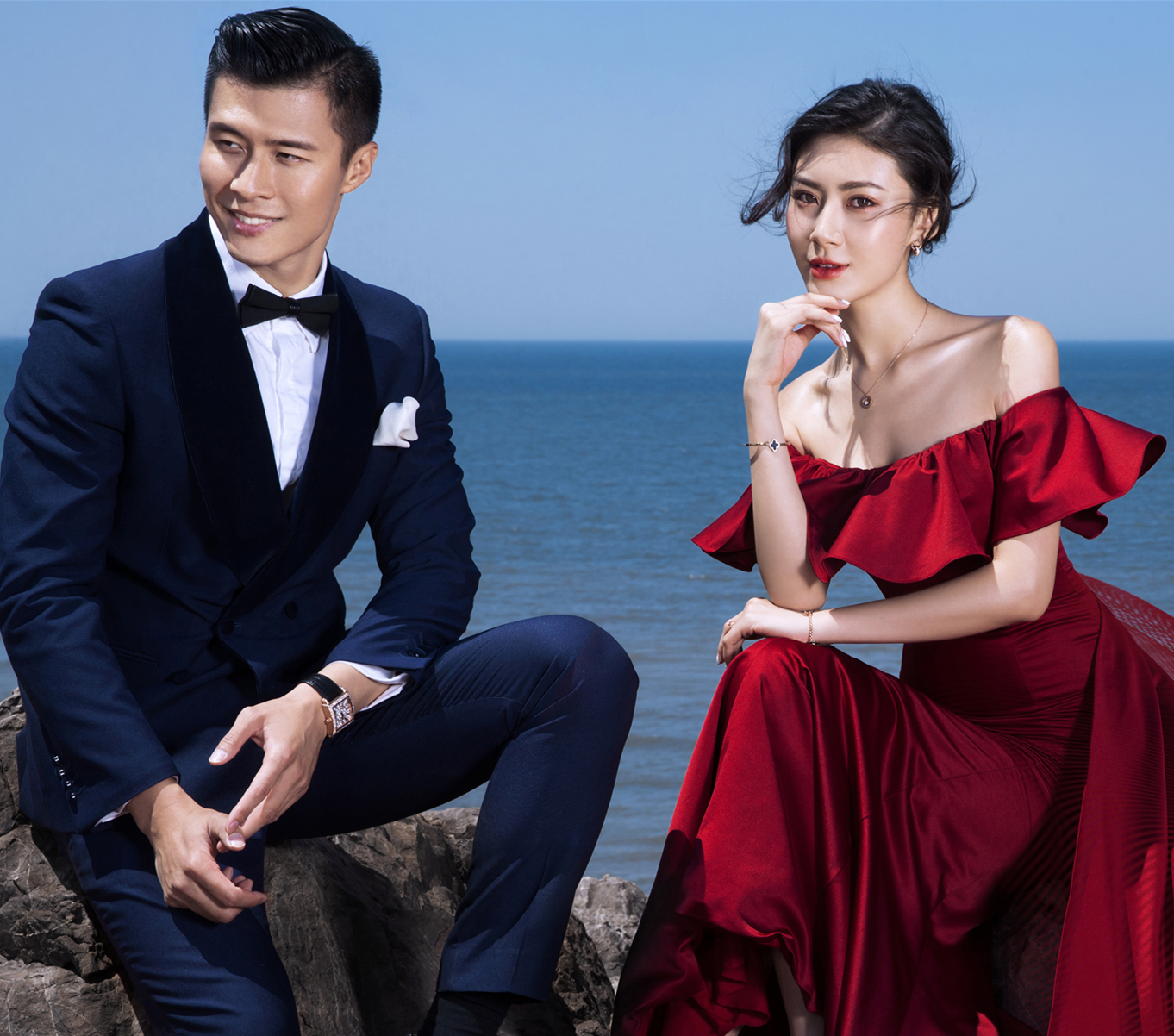 2019全新创意—海边礁石婚纱照