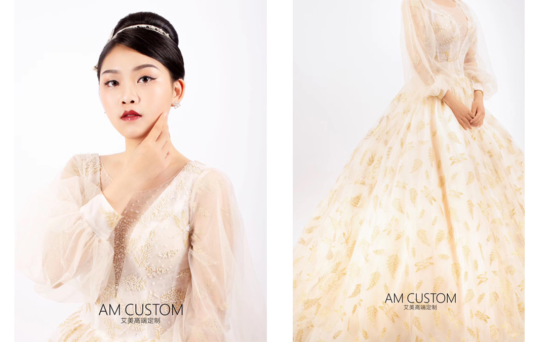 【AIME婚纱】总监跟妆+拖主纱+出门纱+敬酒服