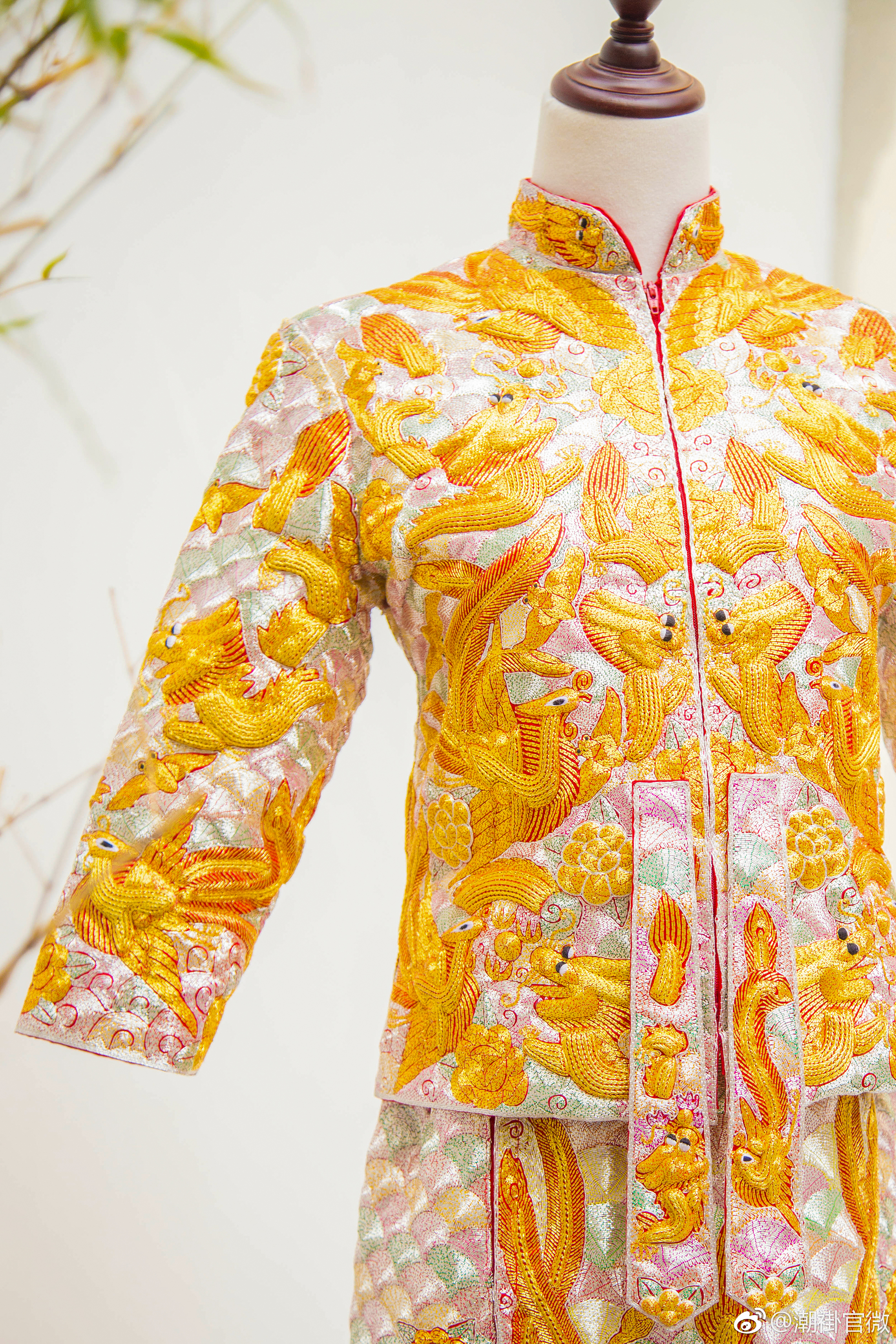 【褂皇】金龙金凤 胡杏儿 款纯手工龙凤褂租赁