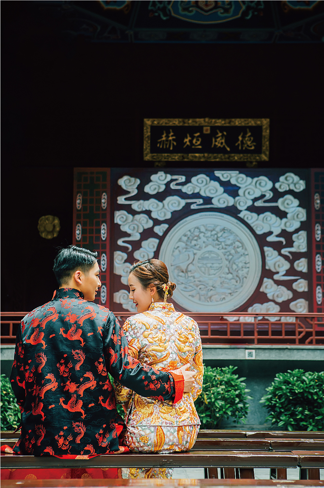 【褂皇】金龙金凤 胡杏儿 款纯手工龙凤褂租赁