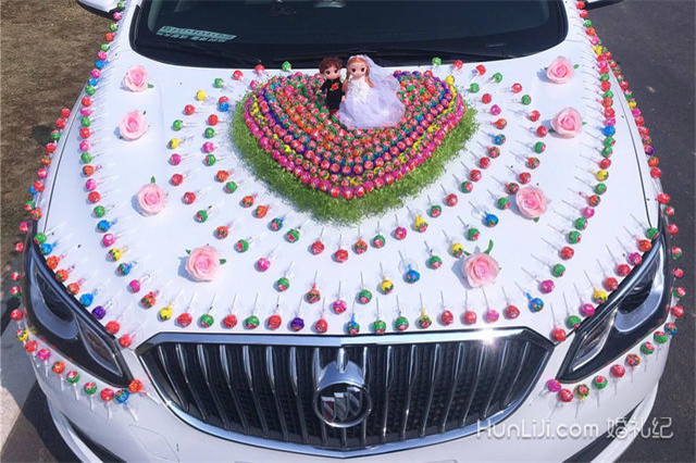 婚车队气球布置方法图片