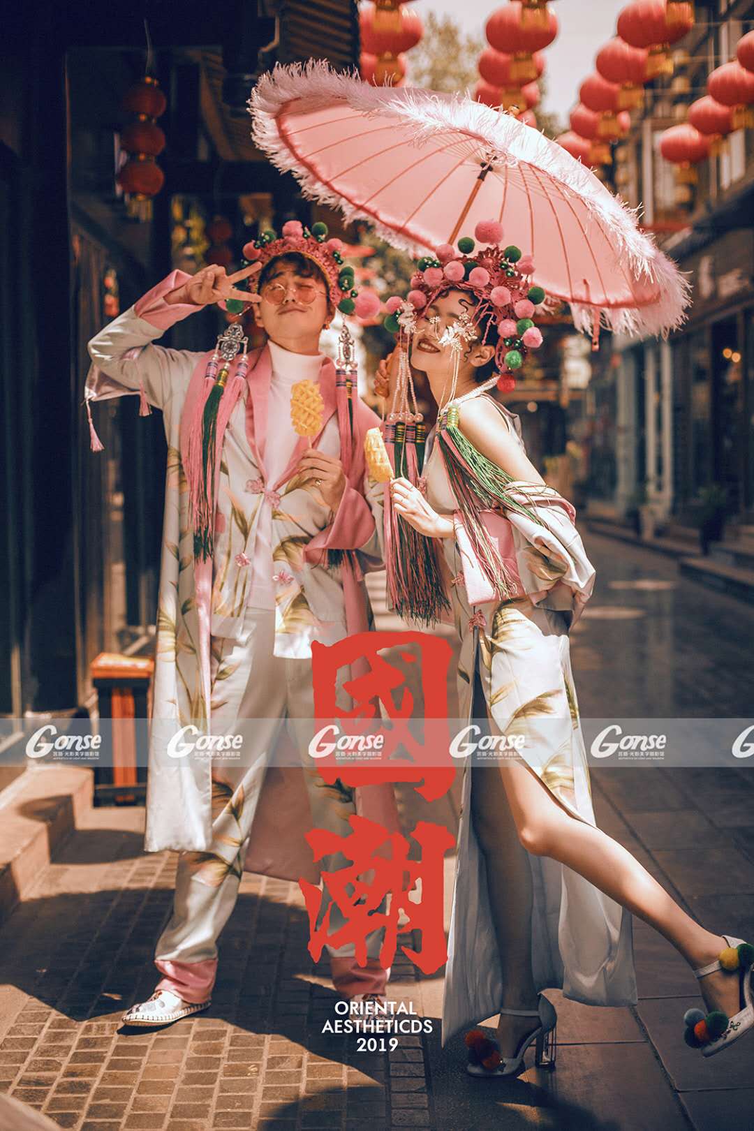 國風(fēng)潮牌各地特色街拍外景