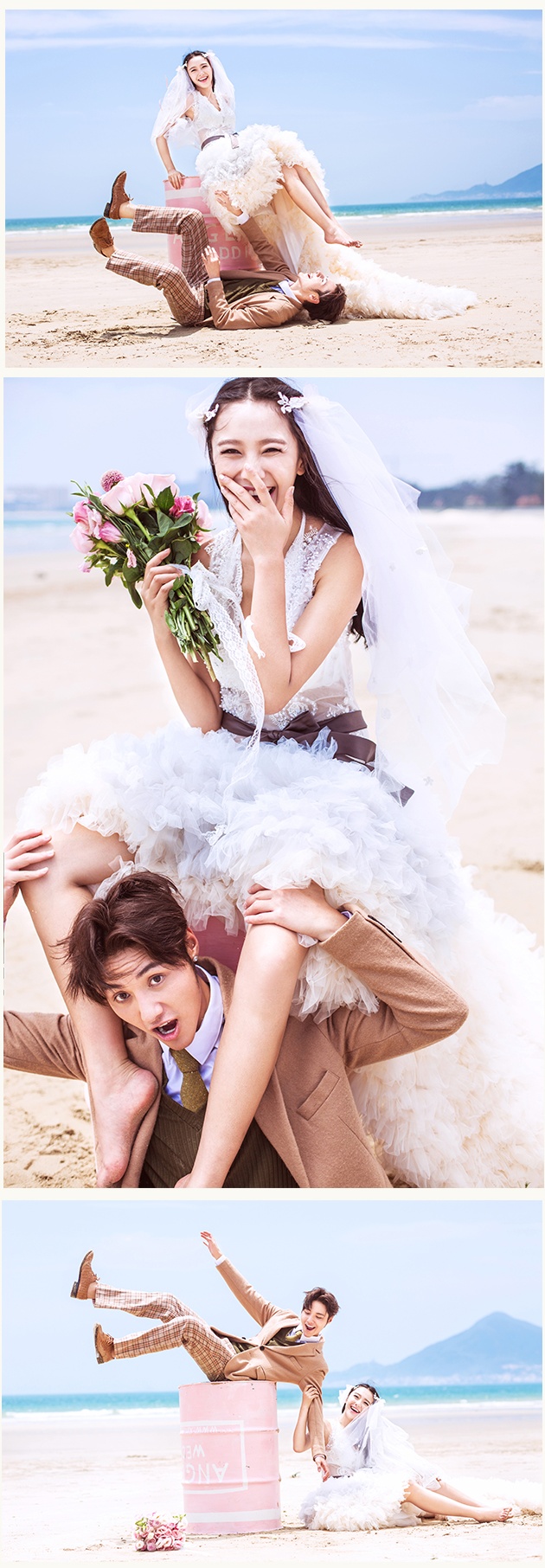 纽约纽约 浪漫海天一线系列送品牌定制全新婚纱