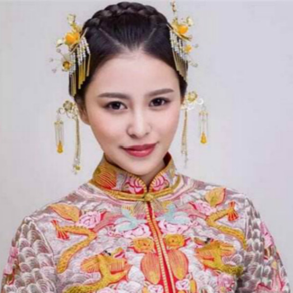 中式新娘盤發造型及教程