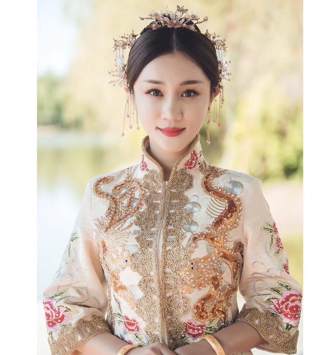 新娘中式造型，出门造型，接亲造型