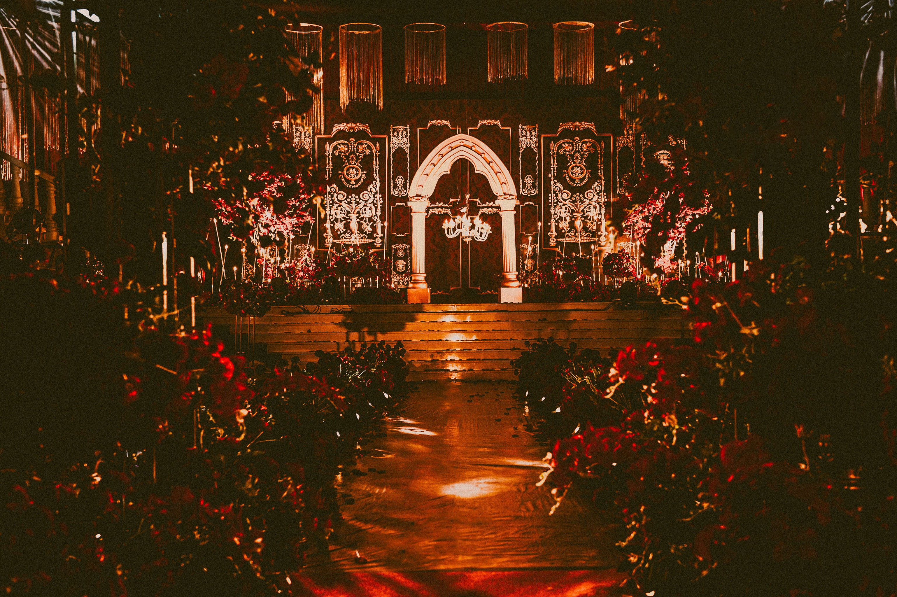 【颜汐婚礼策划】红金复古西式婚礼12345769