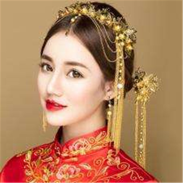 中式婚紗發型造型圖片