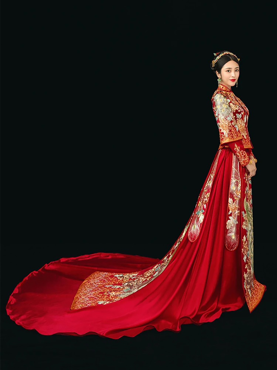 【爱嫁婚纱】中式大拖尾 精致优美大气