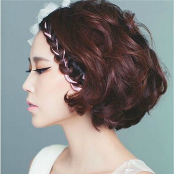 韩式新娘发型短发新娘照样仙气满满