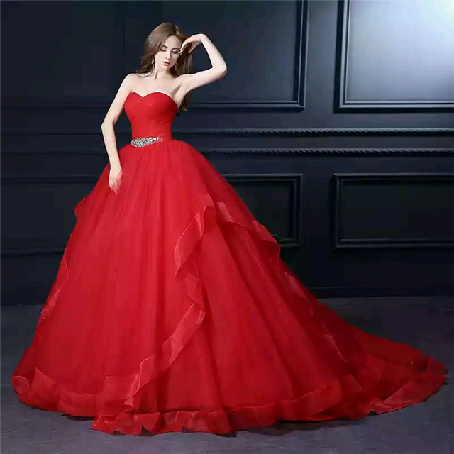 红色婚纱被_红色婚纱图片(3)